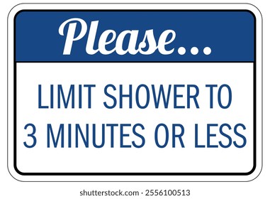 Shower room sign and labels