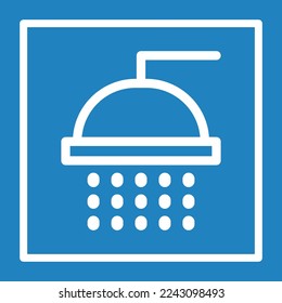 Shower room signboard. Vector illustration