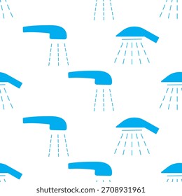 Modelo inconsútil de la ducha aislado en fondo transparente.