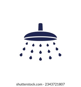 shower or showerhead icon on white