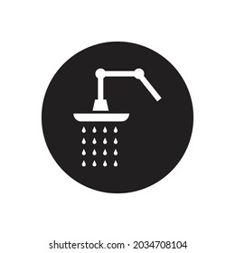 Shower sign icon design isolated on white background vector illustration