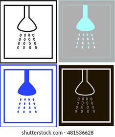 Shower sign icon.Vector illustration