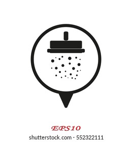 shower, sign, symbol, vector illustration eps10