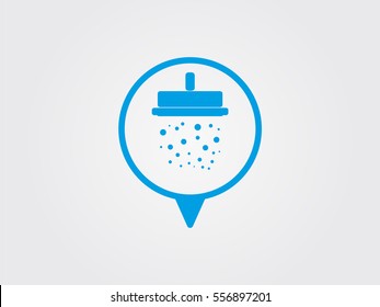 shower, sign, symbol, vector illustration eps10