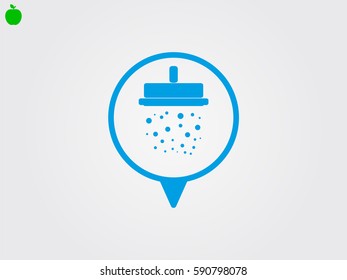 shower, sign, symbol, vector illustration eps10
