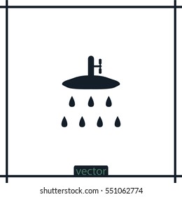 Shower sign, vector icon
