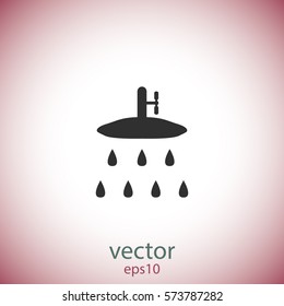 Shower sign, vector icon