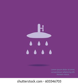 Shower sign, vector icon