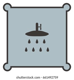 Shower sign, vector icon