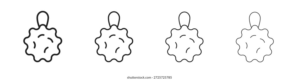 Shower sponge ball icon concept. Thin line symbol. Simple outline style vector
