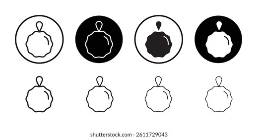 Shower sponge ball icon Flat simple outline set
