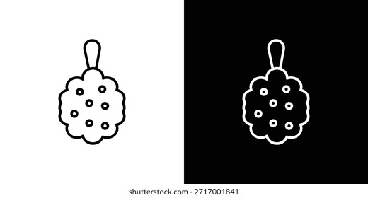 Icono de bola de esponja de ducha - Estilo de línea. diseño de Plantilla de símbolos