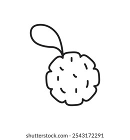 Shower sponge ball icon. simple vecor icon.