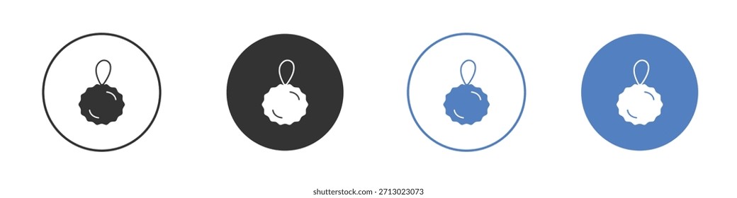 Icono de bola de esponja de ducha Vector minimalista simple EPS