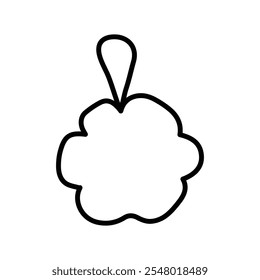 Diseño web del icono de la bola de la esponja de la ducha en Vector