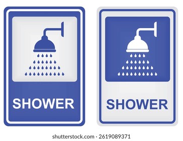 Shower square sign. vector illustration