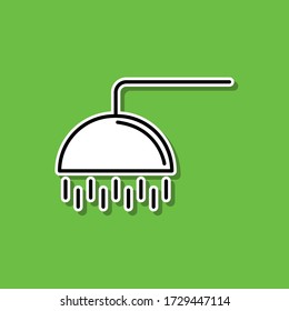 Icono de pegatina de ducha. Línea delgada simple, contorno vector de belleza, maquillaje, iconos cosméticos para ui y ux, sitio web o aplicación móvil