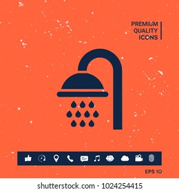 Shower symbol icon
