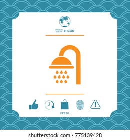 Shower symbol icon