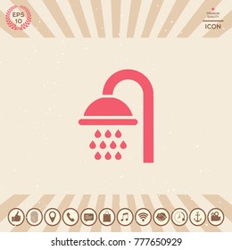 Shower symbol icon