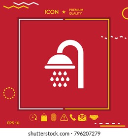 Shower symbol icon
