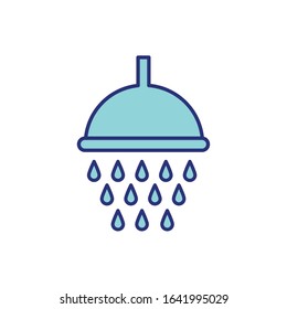 shower tap drops isolated icon vector illustration design