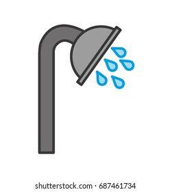 shower tap isolated icon