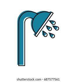 shower tap isolated icon