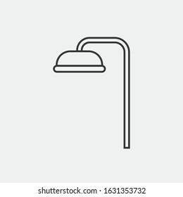 Shower tap line vector icon