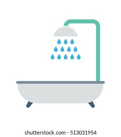 Shower Tub Vector Icon