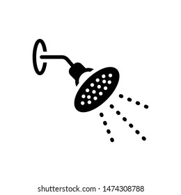 Shower vector black icon