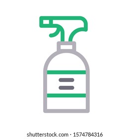 shower vector color line icon 