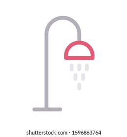shower vector color line icon 