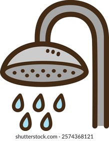Shower vector doodle illustration and graphic