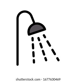 shower vector flat color icon 