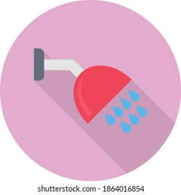 shower vector flat color icon