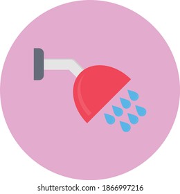 icono de color plano vector de ducha
