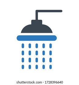 shower vector  glyph color icon 