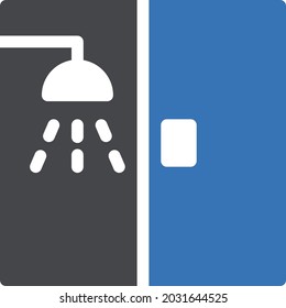 icono de color de glifo vector de ducha