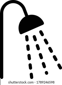 shower vector glyph flat icon 