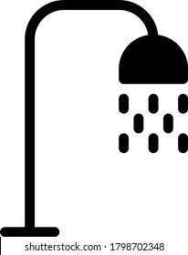 shower vector glyph flat  icon 