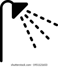shower vector glyph flat icon