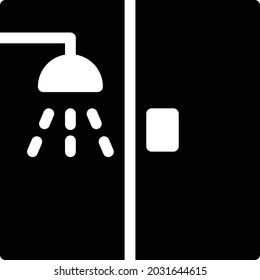 shower vector glyph flat icon