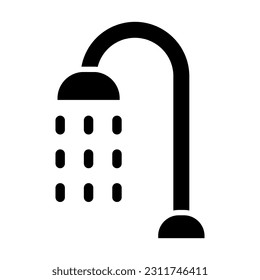 Shower Vector Glyph Icon For Personal And Commercial Use.
