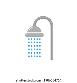 Icono de cabeza vectorial de ducha. Símbolo de ducha de agua símbolo de baño pictograma