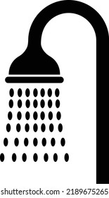 Shower vector head icon. Water shower symbol bathroom sign