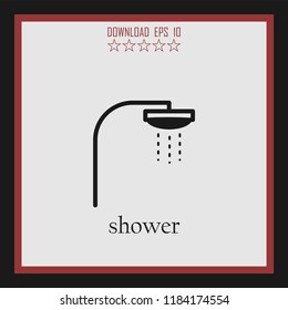 shower vector icon