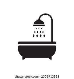 Shower vector icon. Bath flat sign design. Shower symbol pictogram. UX UI icon