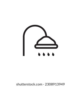 Shower vector icon. Bath flat sign design. Shower symbol pictogram. UX UI icon