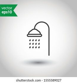 Shower vector icon. Bath sign design. EPS 10 flat pictogram